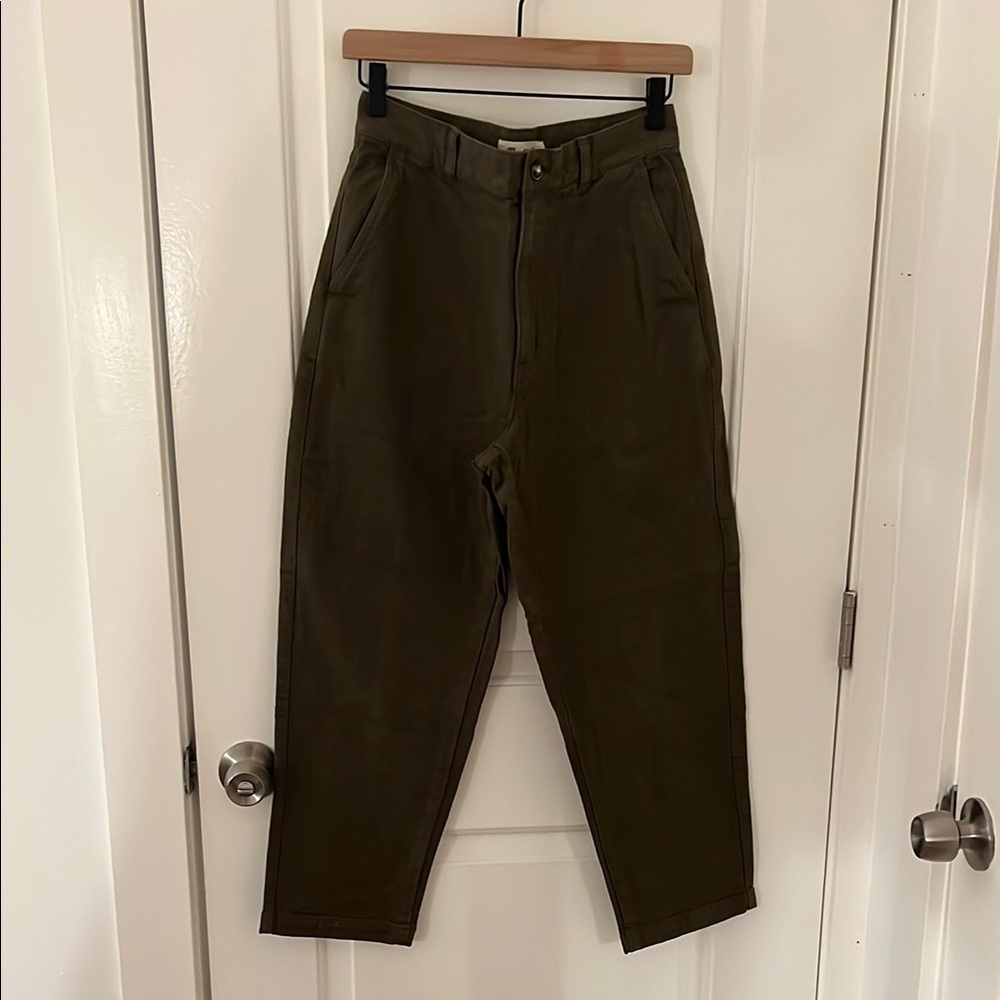 Madewell Emmett Olive Green Pants